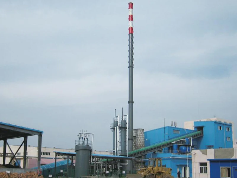 Solid waste biogas co-firing boiler in paper industry